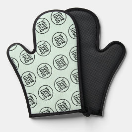 Mint Silicone Oven Mitt met Custom Logo Pattern Ovenwant