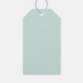 Mint Silver Ribbon Bow Verjaardag Cadeaulabel (Achterkant)