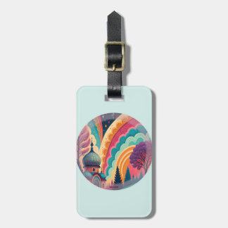 Mint Sky Dome Travel Luggage Tag – Customizable Bagagelabel