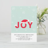 Mint Snow Joy Fête Invitation (Debout devant)