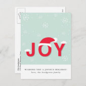 Mint Snow Joy Holiday Briefkaart (Voorkant / Achterkant)