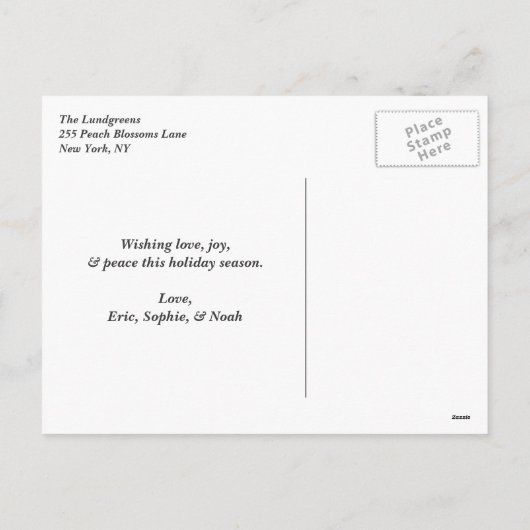 Mint Snow Joy Holiday Briefkaart (Achterkant)