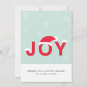 Mint Snow Joy Holiday Flat Kaart (Voorkant)