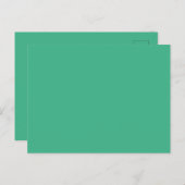 Mint Solid Color Briefkaart (Voorkant / Achterkant)