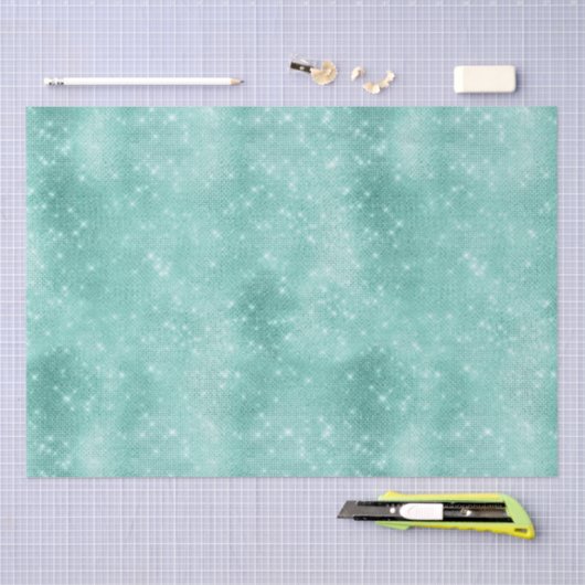 Mint Sparkle Glitz Tissuepapier (Craft)