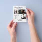 Mint Speckle Minimal Salon Flyer (Hand)