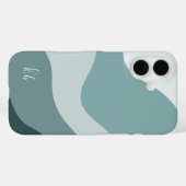 Mint & Spruce Boho Colour Flow Monogram Case-Mate iPhone Case (Achterkant (horizontaal))