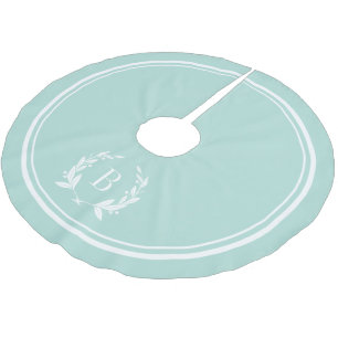 Mint Stripes en Wreath Monogram Boom Rok Kerstboom Rok