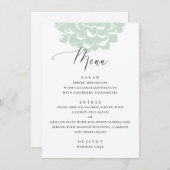 Mint succulent. Eenvoudige steekcactus bruiloft Menu (Voorkant / Achterkant)