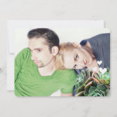 Mint Succulent Modern Wedding Kaart (Achterkant)