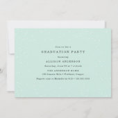 Mint | Sweet Script Foto Afstuderen Kaart (Achterkant)