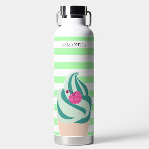 Mint Swirl Ice Cream Striped Persoonlijk Waterfles