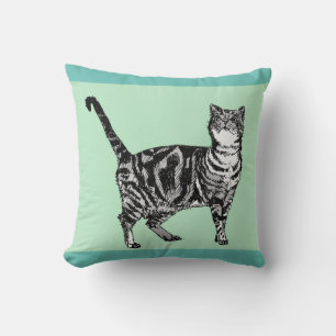 Mint Tabby Kattenhuisdier Kussen