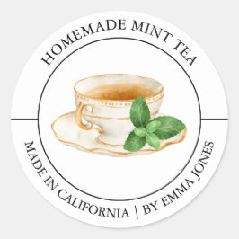 Mint Tea Modern label