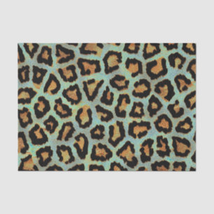 Mint Tease me blauwgroen papier van de luipaard