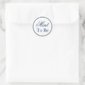 "Mint to be" Wedding Favor Sticker - marine (Tas)