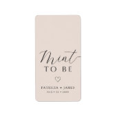 Mint to Be Wedding Favoriete Label (Voorkant)
