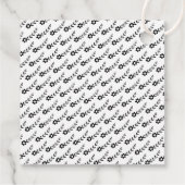 Mint to Be zwart typografie en bloem bruiloft Bedankjes Labels (Achterkant)