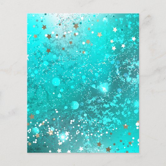 Mint Turquoise Foil Achtergrond Flyer (Voorkant)