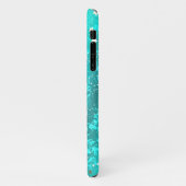 Mint Turquoise Foil Achtergrond iPhone Hoesje (Linkerkant)