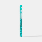 Mint Turquoise Foil Achtergrond iPhone Hoesje (Linkerkant)