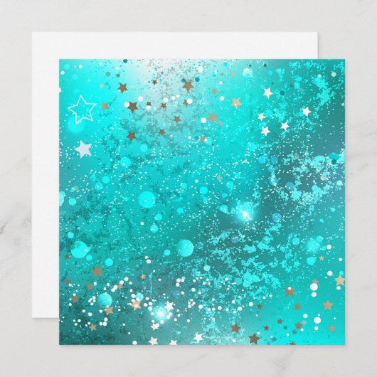 Mint Turquoise Foil Achtergrond Programma (Voorkant / Achterkant)