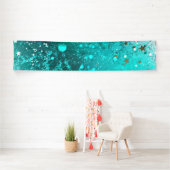 Mint Turquoise Foil Achtergrond Spandoek (Insitu)