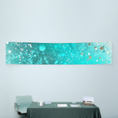 Mint Turquoise Foil Achtergrond Spandoek (Beurs)