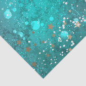Mint Turquoise Foil Achtergrond Tissuepapier (Detail)