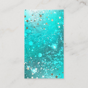 Mint Turquoise Foil Achtergrond Visitekaartje