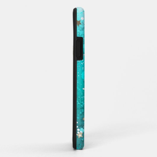 Mint Turquoise Folie Achtergrond Case-Mate iPhone Case (Achterkant/rechts)