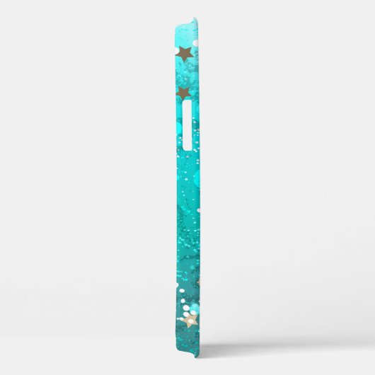 Mint Turquoise Folie Achtergrond Case-Mate iPhone Case (Achterkant / Rechts)