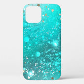 Mint Turquoise Folie Achtergrond Case-Mate iPhone Case (Achterkant)