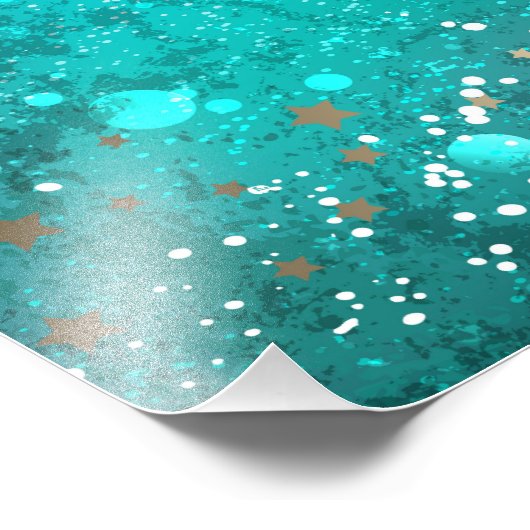 Mint Turquoise Folie Achtergrond Foto Afdruk (Hoek)