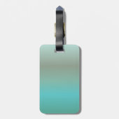Mint Turquoise Gradient Bagagelabel (Achterkant verticaal)
