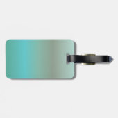 Mint Turquoise Gradient Bagagelabel (Achterkant horizontaal)