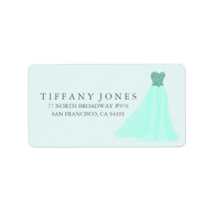 Mint Turquoise Parties scintillant robe Étiquette