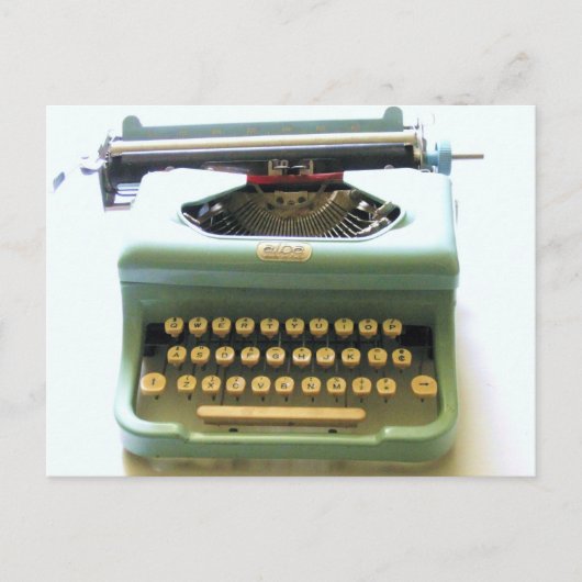 Mint Typewriter Briefkaart (Voorkant)