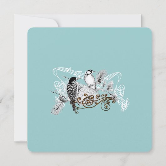 Mint uitnodiging tot weduwschap over vogels (Achterkant)