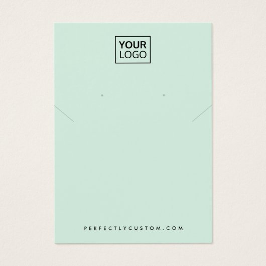 Mint vert ajouter logo collier carte d'affichage d (Devant)