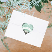 Mint vert feuille coeur arbre Mason Jar RSVP
