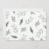 Mint waterverf flymfadetkaart voor kerstmis (Achterkant)