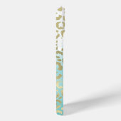 Mint Waterverf Ombre Glam Gold Leopard Case-Mate iPhone Case (Achterkant / Rechts)