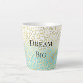 Mint Waterverf Ombre Glam Gold Leopard Latte Mok (Voorkant)