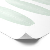 Mint Waterverf Surfboards strand neursery Decor Poster (Hoek)