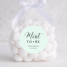 Mint Wedding Bruids Engagement Party Favorieten Ronde Sticker