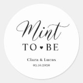 Mint Wedding Bruids Engagement Party Favorieten Ronde Sticker (Voorkant)