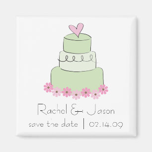 Mint Wedding Cake   Datum opslaan Magneet