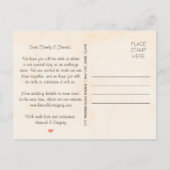 Mint Western Hoefijzer Save the Date Briefkaart (Achterkant)