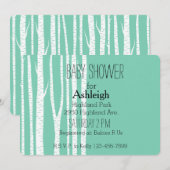 Mint White Birch Trees baby shower Kaart (Voorkant / Achterkant)
